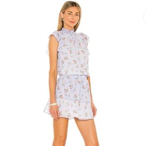 Smock Neck Dress in Floral Twilight 1. STATE